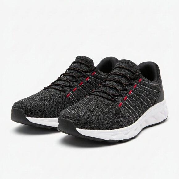 👟 NEW! Black/Red EZ ON Walkers - Men's US 9 - Picture 2 of 8